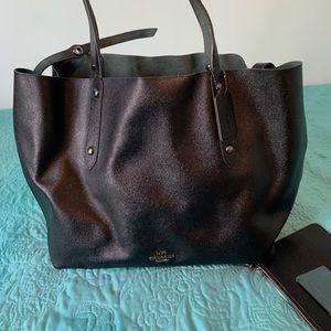 Coach reversible bag with matching wristlet